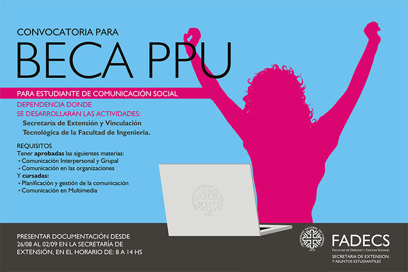 CONVOCATORIA BECA PPU PARA ESTUDIANTES DE COMUNICACIÓN SOCIAL